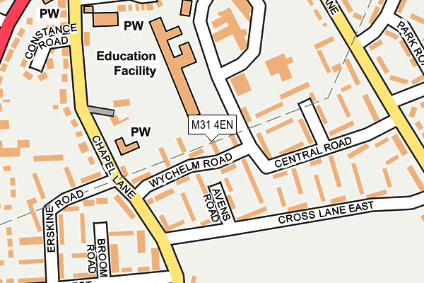 M31 4EN map - OS OpenMap – Local (Ordnance Survey)