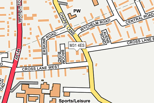 M31 4ES map - OS OpenMap – Local (Ordnance Survey)