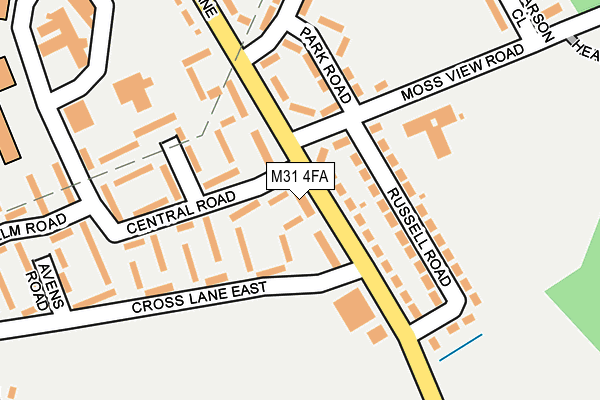 M31 4FA map - OS OpenMap – Local (Ordnance Survey)