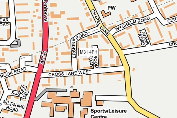 M31 4FH map - OS OpenMap – Local (Ordnance Survey)