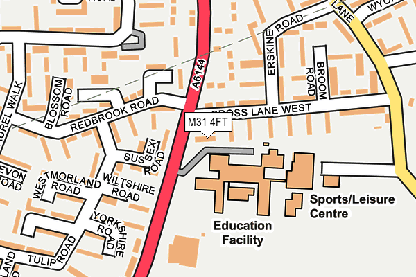 M31 4FT map - OS OpenMap – Local (Ordnance Survey)