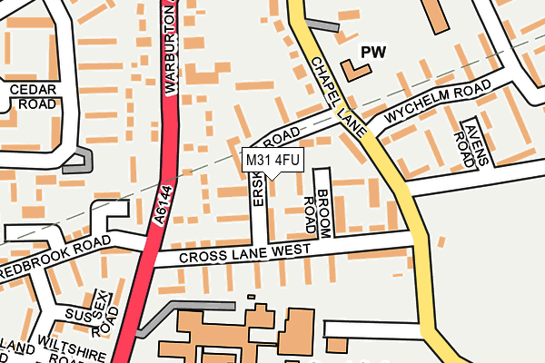 M31 4FU map - OS OpenMap – Local (Ordnance Survey)