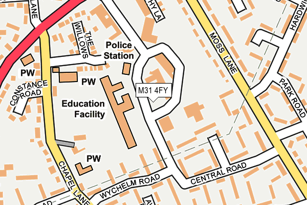 M31 4FY map - OS OpenMap – Local (Ordnance Survey)