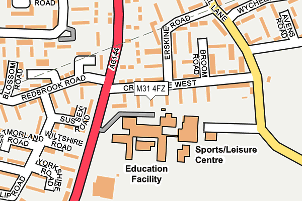 M31 4FZ map - OS OpenMap – Local (Ordnance Survey)