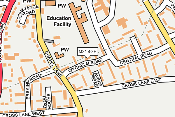 M31 4GF map - OS OpenMap – Local (Ordnance Survey)