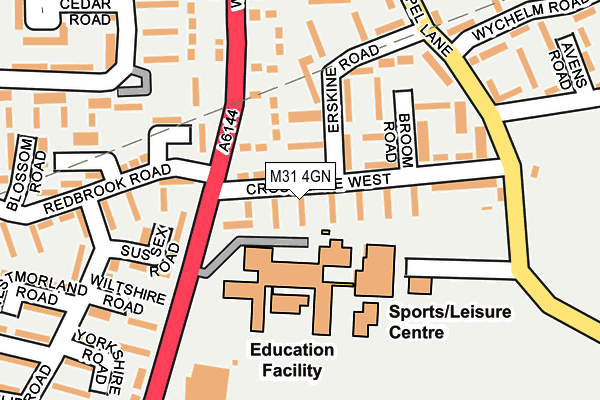 M31 4GN map - OS OpenMap – Local (Ordnance Survey)