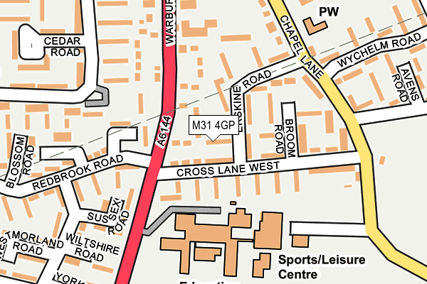 M31 4GP map - OS OpenMap – Local (Ordnance Survey)