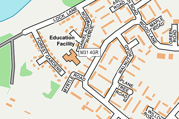 M31 4GR map - OS OpenMap – Local (Ordnance Survey)