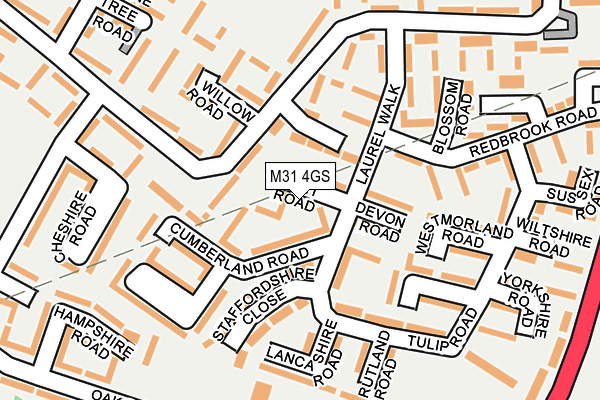 M31 4GS map - OS OpenMap – Local (Ordnance Survey)