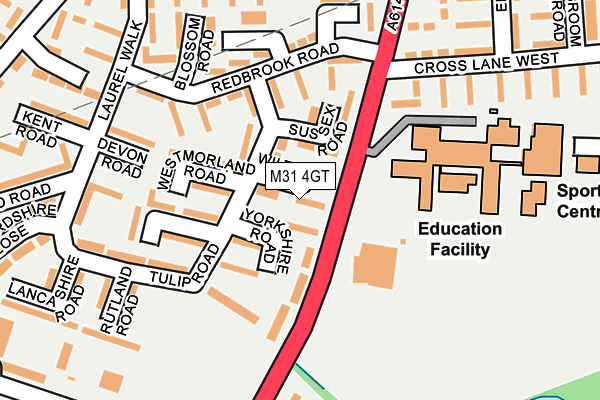 M31 4GT map - OS OpenMap – Local (Ordnance Survey)