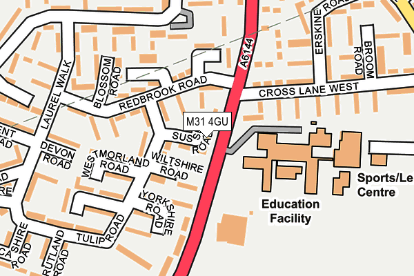 M31 4GU map - OS OpenMap – Local (Ordnance Survey)