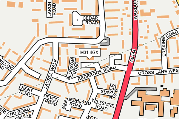 M31 4GX map - OS OpenMap – Local (Ordnance Survey)