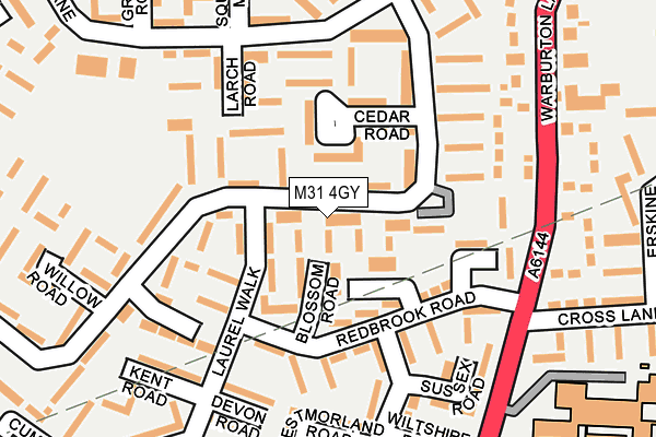 M31 4GY map - OS OpenMap – Local (Ordnance Survey)