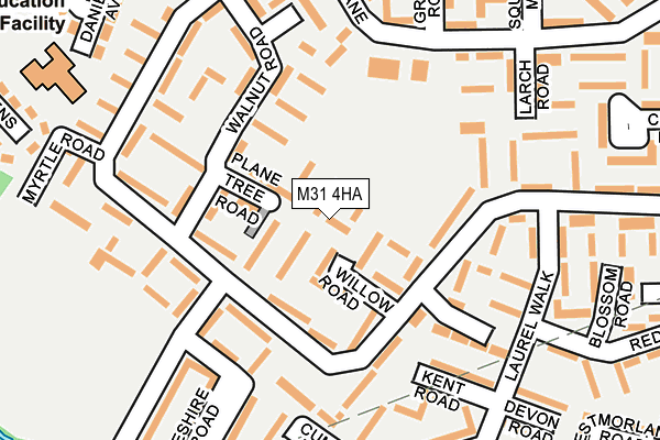 M31 4HA map - OS OpenMap – Local (Ordnance Survey)
