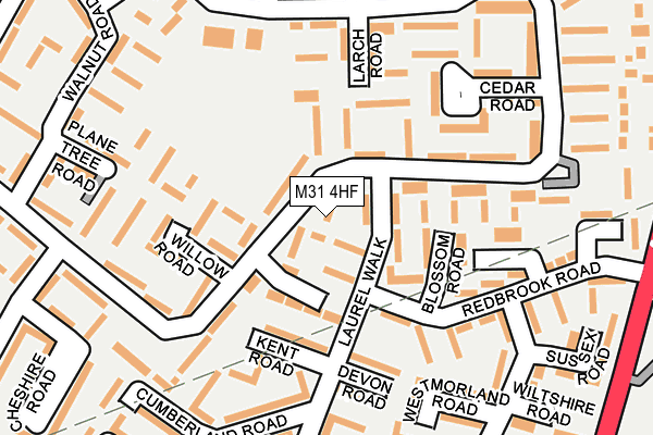 M31 4HF map - OS OpenMap – Local (Ordnance Survey)