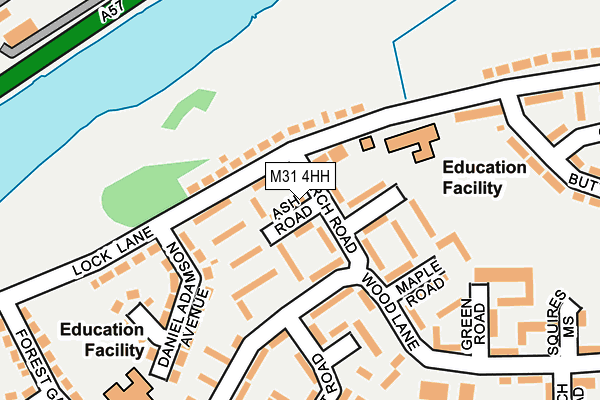 M31 4HH map - OS OpenMap – Local (Ordnance Survey)