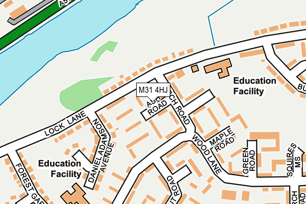 M31 4HJ map - OS OpenMap – Local (Ordnance Survey)