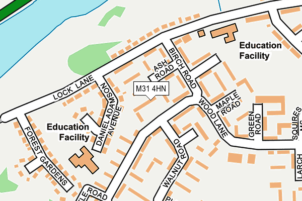 M31 4HN map - OS OpenMap – Local (Ordnance Survey)