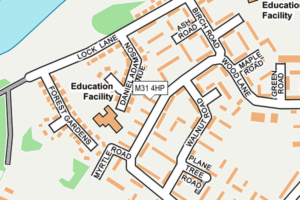 M31 4HP map - OS OpenMap – Local (Ordnance Survey)