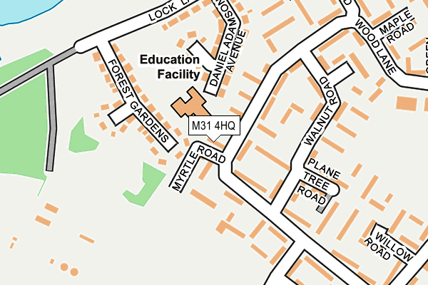 M31 4HQ map - OS OpenMap – Local (Ordnance Survey)