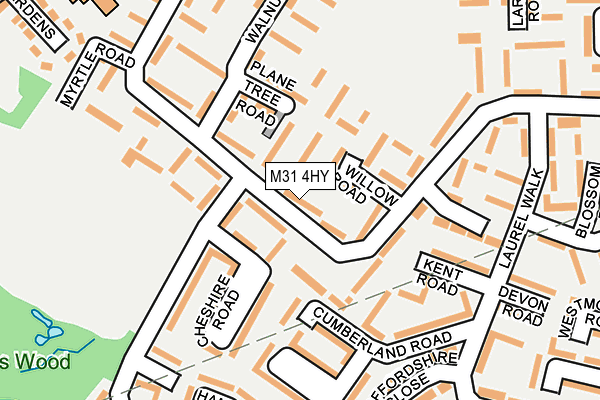 M31 4HY map - OS OpenMap – Local (Ordnance Survey)