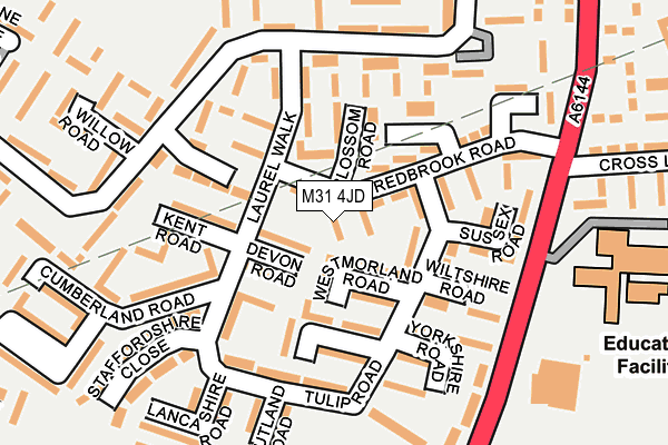 M31 4JD map - OS OpenMap – Local (Ordnance Survey)
