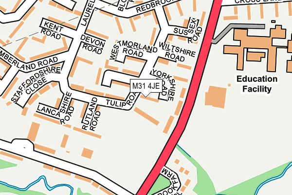M31 4JE map - OS OpenMap – Local (Ordnance Survey)