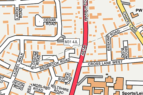 M31 4JL map - OS OpenMap – Local (Ordnance Survey)