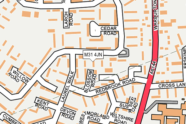 M31 4JN map - OS OpenMap – Local (Ordnance Survey)
