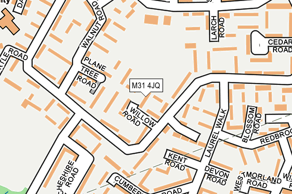 M31 4JQ map - OS OpenMap – Local (Ordnance Survey)
