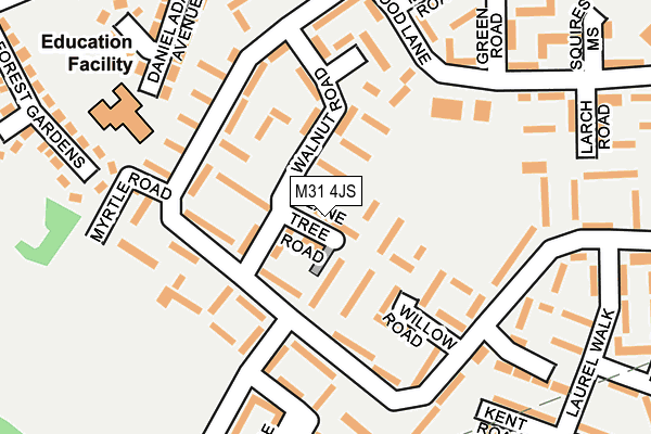 M31 4JS map - OS OpenMap – Local (Ordnance Survey)