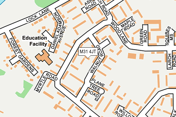 M31 4JT map - OS OpenMap – Local (Ordnance Survey)