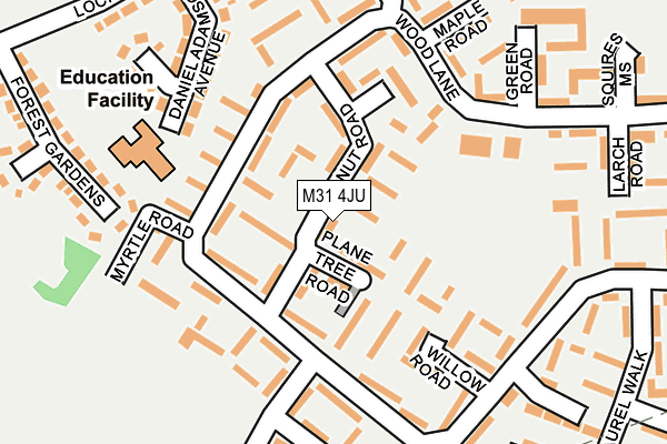 M31 4JU map - OS OpenMap – Local (Ordnance Survey)