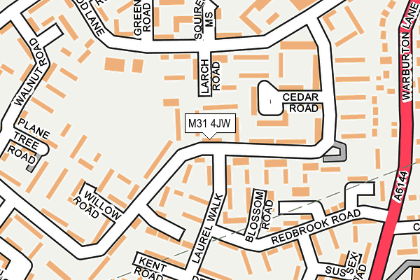 M31 4JW map - OS OpenMap – Local (Ordnance Survey)