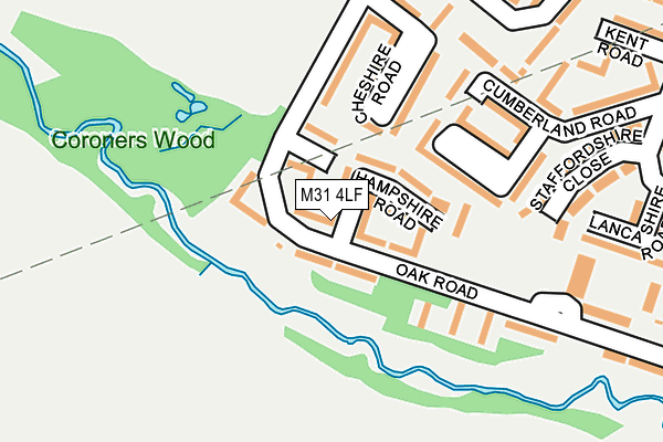 M31 4LF map - OS OpenMap – Local (Ordnance Survey)