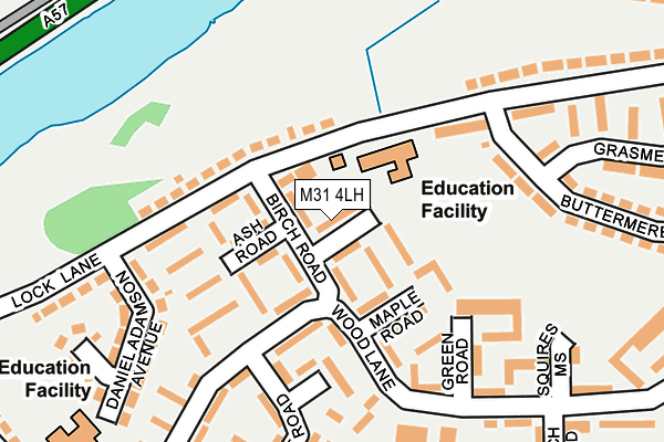 M31 4LH map - OS OpenMap – Local (Ordnance Survey)