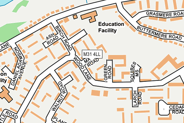 M31 4LL map - OS OpenMap – Local (Ordnance Survey)