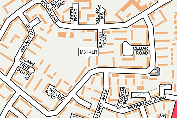 M31 4LR map - OS OpenMap – Local (Ordnance Survey)