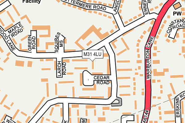 M31 4LU map - OS OpenMap – Local (Ordnance Survey)