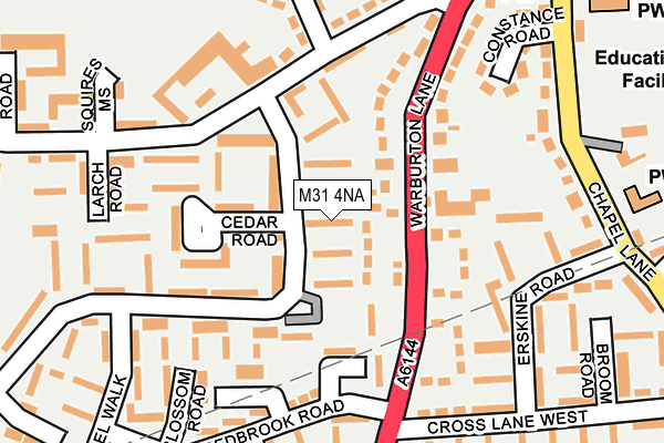 M31 4NA map - OS OpenMap – Local (Ordnance Survey)