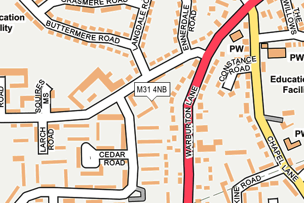 M31 4NB map - OS OpenMap – Local (Ordnance Survey)