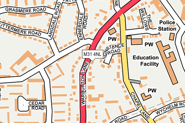 M31 4NL map - OS OpenMap – Local (Ordnance Survey)