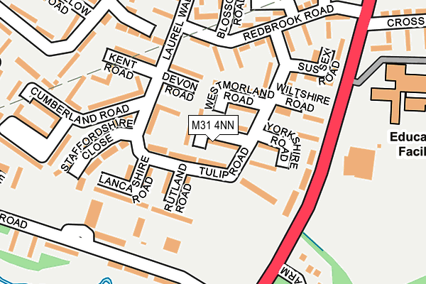 M31 4NN map - OS OpenMap – Local (Ordnance Survey)