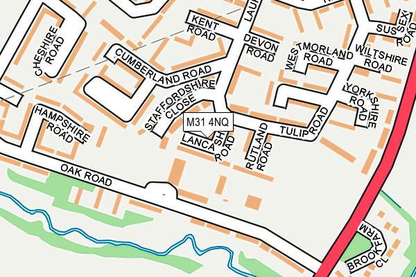 M31 4NQ map - OS OpenMap – Local (Ordnance Survey)
