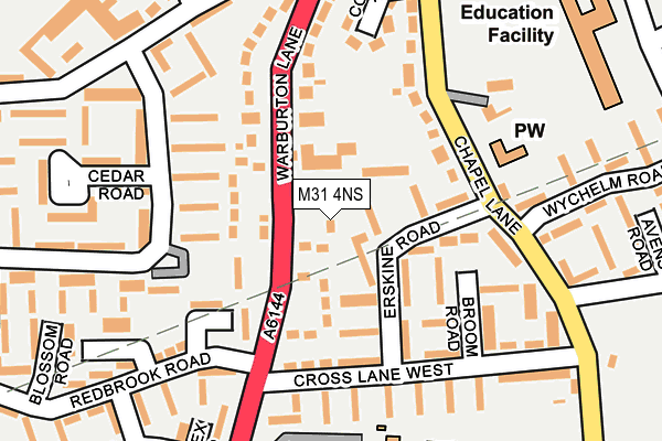 M31 4NS map - OS OpenMap – Local (Ordnance Survey)