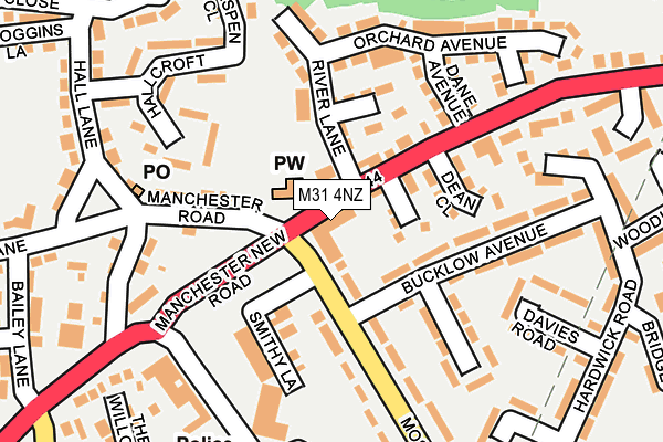 M31 4NZ map - OS OpenMap – Local (Ordnance Survey)