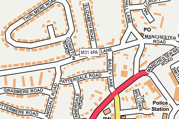 M31 4PA map - OS OpenMap – Local (Ordnance Survey)