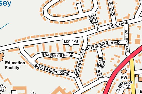 M31 4PB map - OS OpenMap – Local (Ordnance Survey)