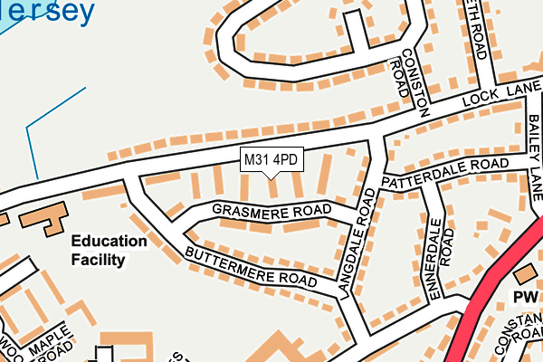 M31 4PD map - OS OpenMap – Local (Ordnance Survey)