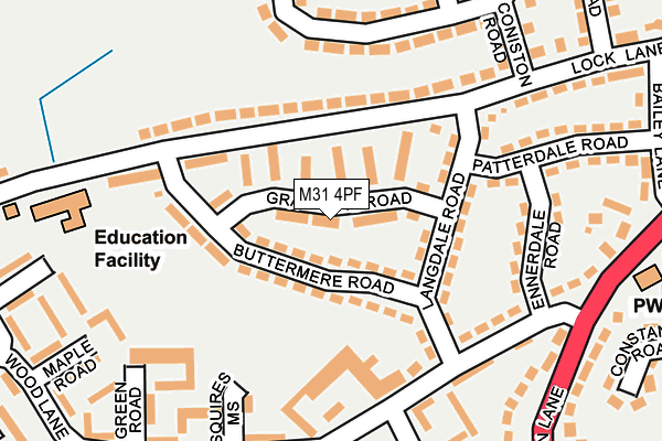 M31 4PF map - OS OpenMap – Local (Ordnance Survey)